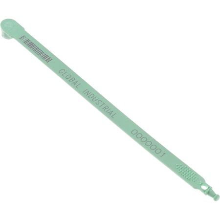 Global Industrial Plastic Truck Seal, 7-1/2L, 60 Lb. Break Strength, Green, 100PK 670477GN